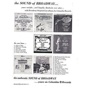 Sound of Broadway Columbia Records Ad West Side Story 1960s Vintage Print 9 in